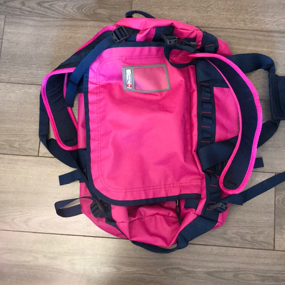 North face pink duffle